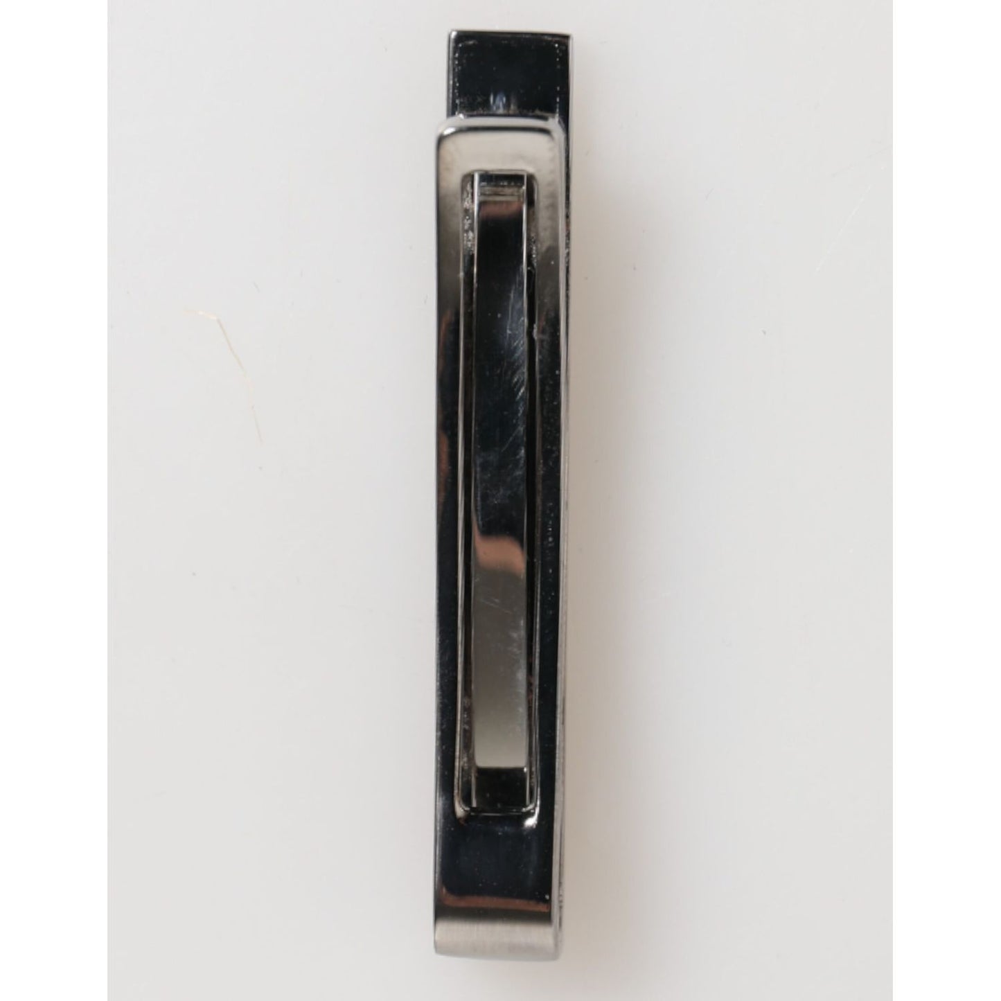 Dolce & Gabbana Silver Tone Brass Logo Branded Men Accessory Tie Clip Bar