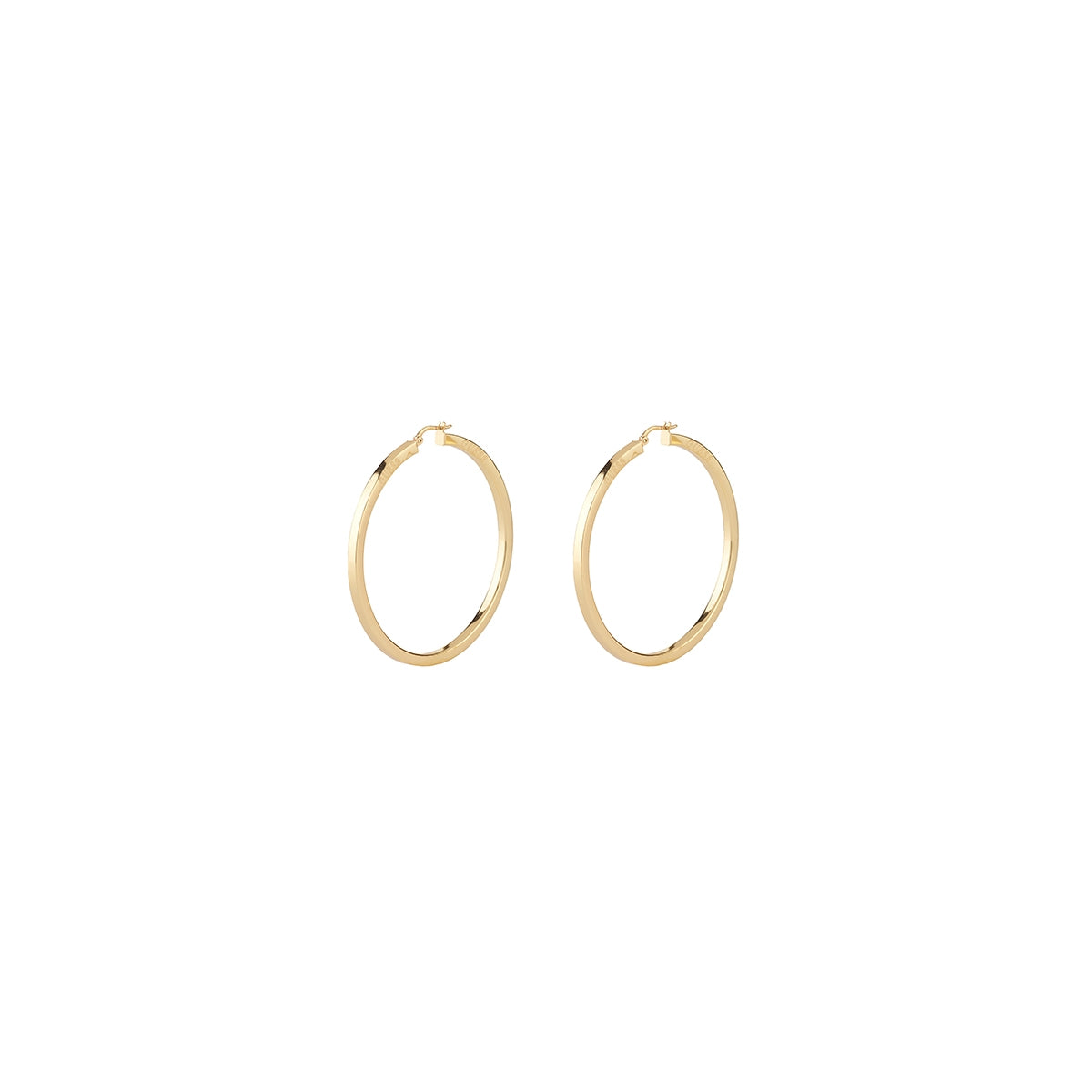 Pair of gold hoop earrings from GUESS JEWELS JEWELRY Mod. JUBE04199JWYGT-U