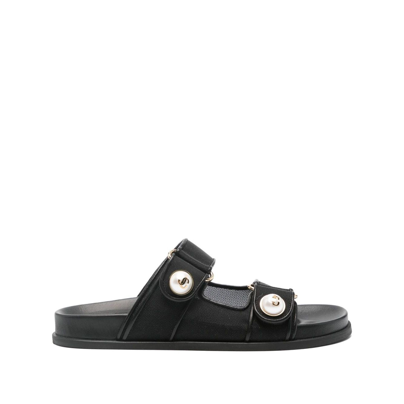 Jimmy Choo Fayence Sandal Low leather sandals with pearls Sandals
