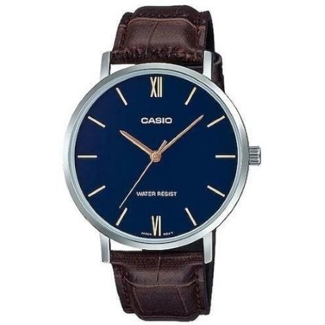 CASIO COLLECTION Mod. MINIMAL. LEATHER - BLUE WATCHES