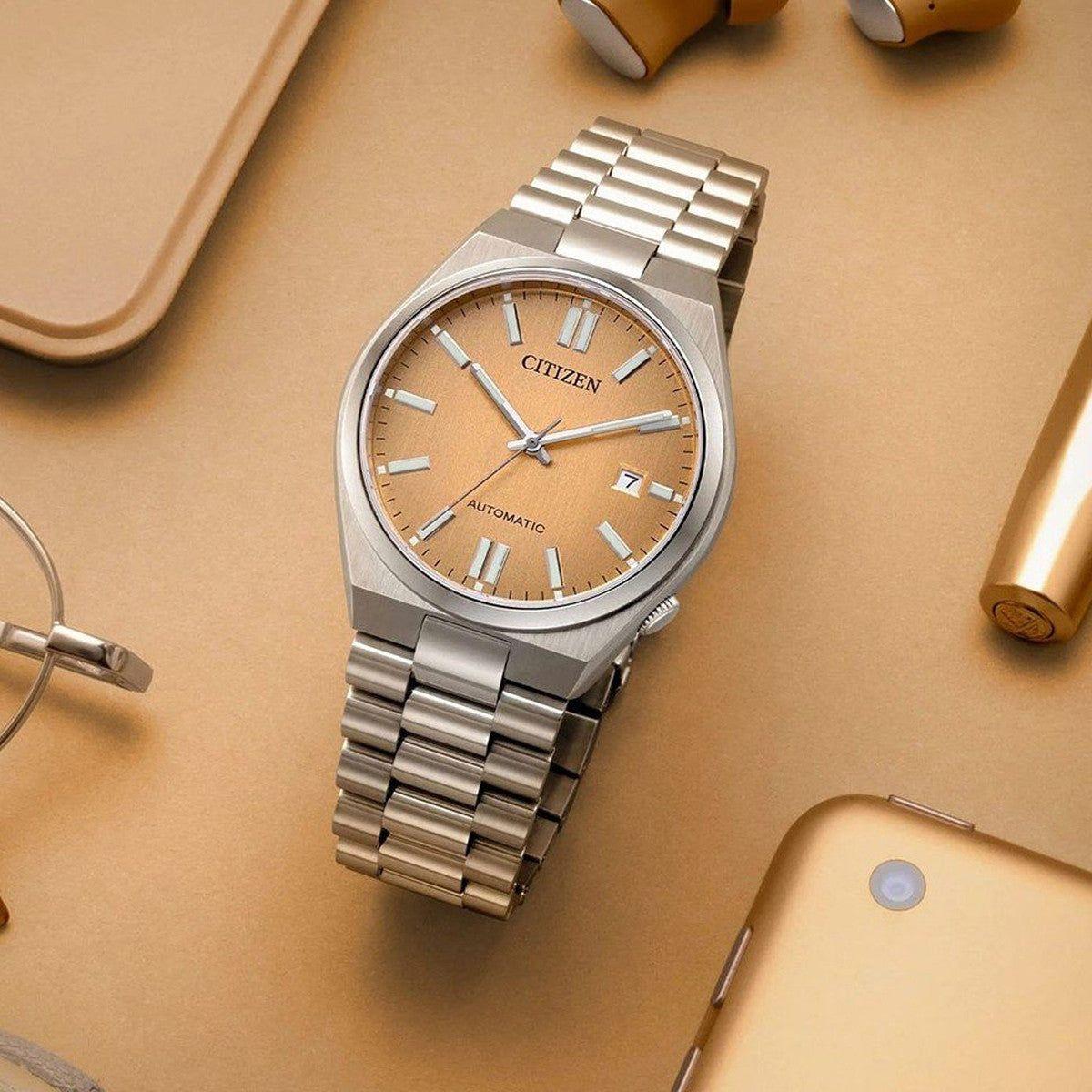 CITIZEN Mod. TSUYOSA Automatic - SALMON PINK WATCHES CITIZEN Dark Khaki
