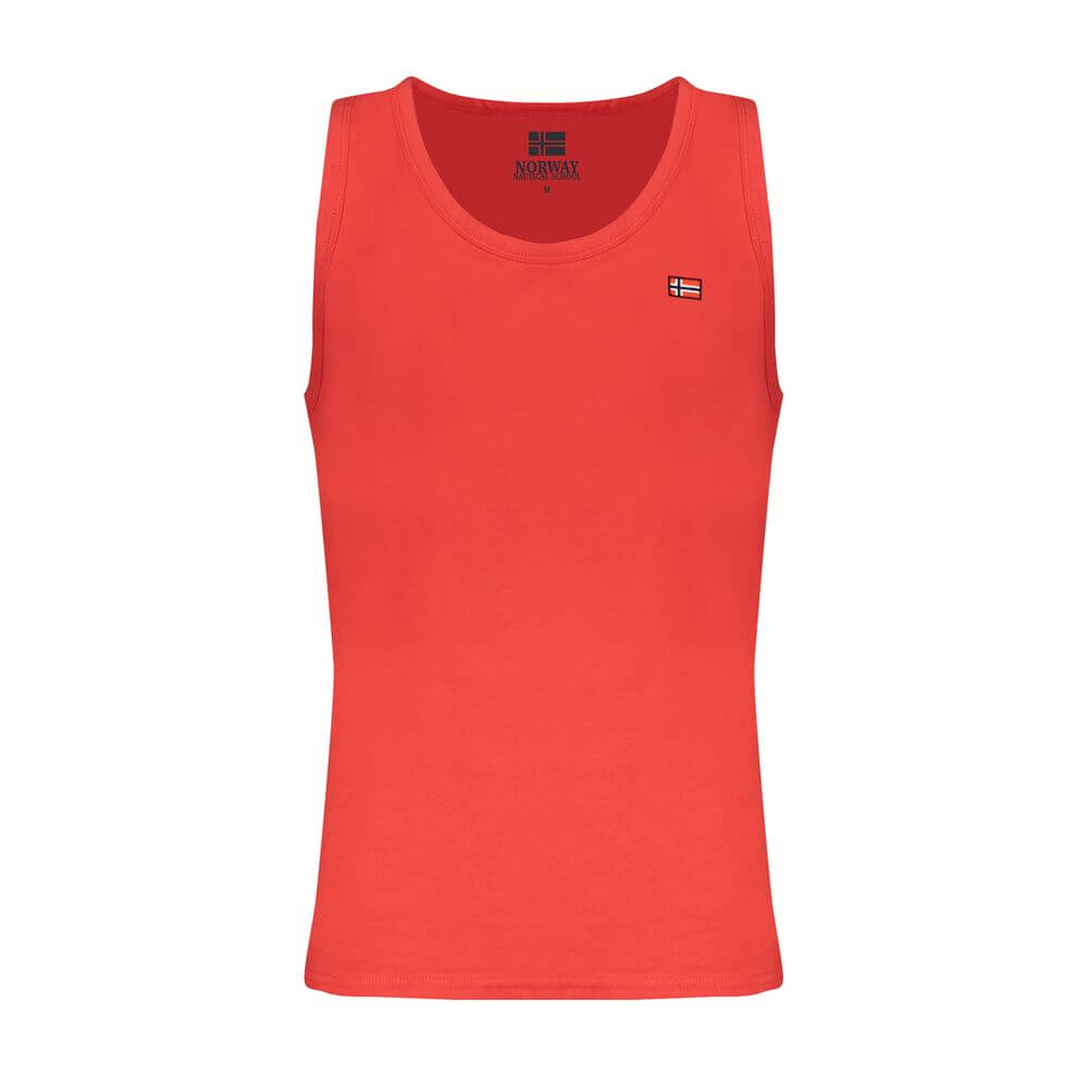 Norway 1963 Red Cotton Men Tank Top