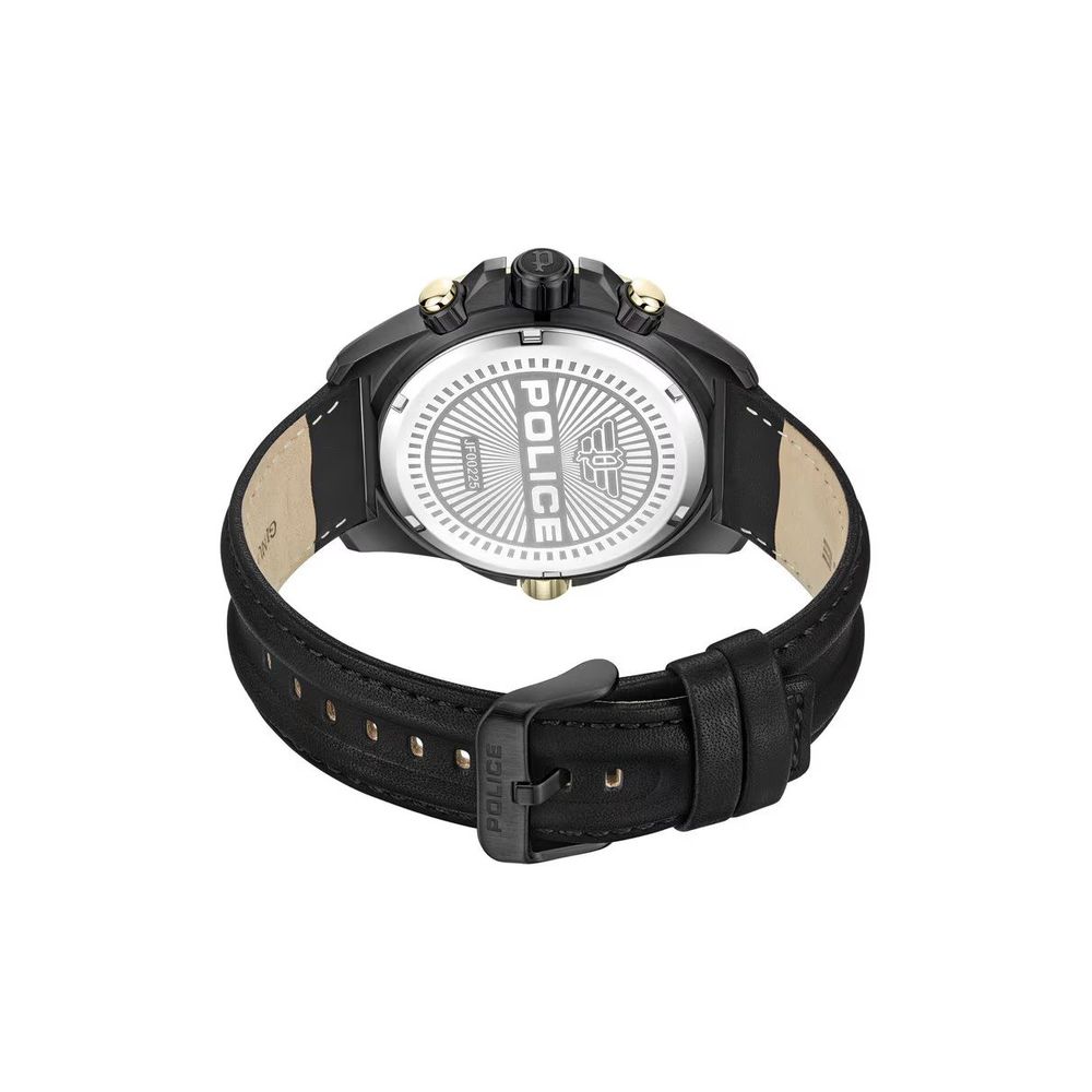 Police Black Artificial Leather Sport Watch