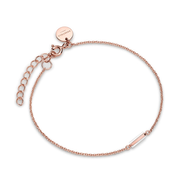 Elegant ROSEFIELD JEWELS JEWELRY Mod. JMOR-J003 rose gold bracelet with minimalist design.