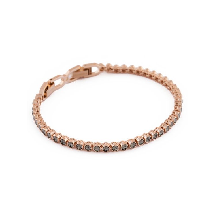 Rose gold bracelet with clear stones from SWAROVSKI JEWELS JEWELRY Mod. 5734240 on a white background.