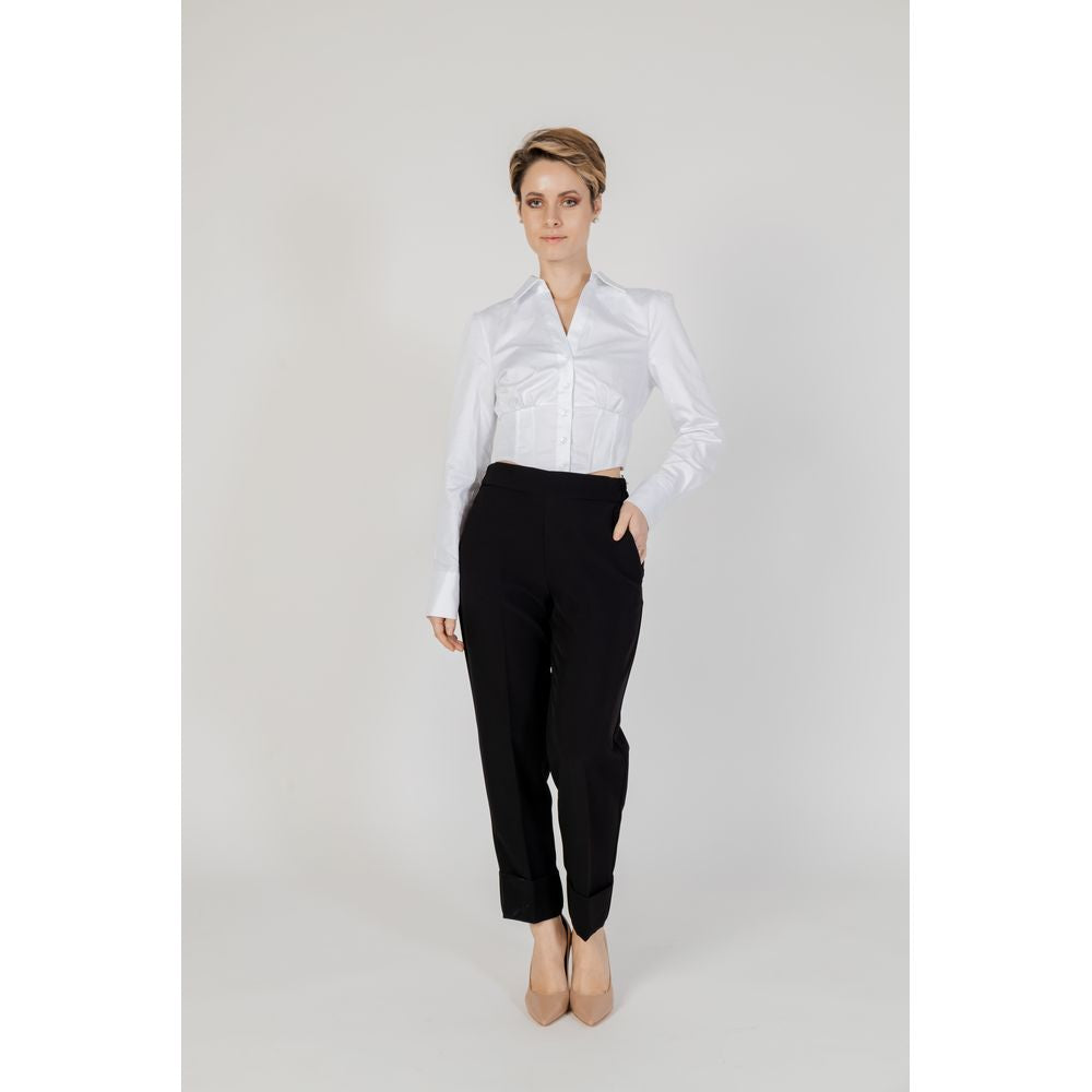 Sandro Ferrone Black Polyester Pant
