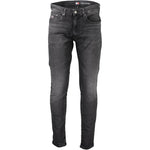 Tommy Hilfiger Black Cotton Slim Men Jeans