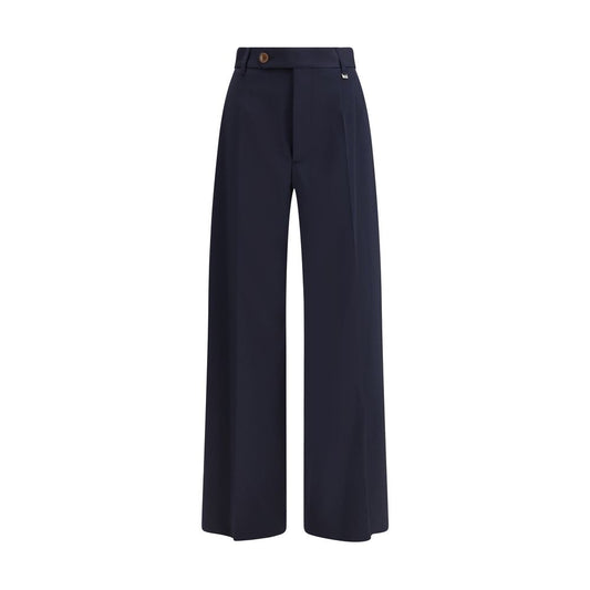 Vivienne Westwood Black Fleece Wool Casual Pants