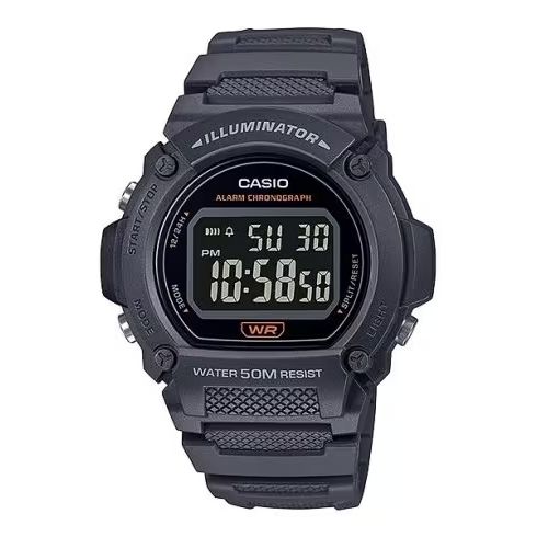 CASIO TIMELESS COLLECTION Mod. SPORT- ILLUMINATOR. WR 50M. ALARM. CHRONOGRAPH - BLACK