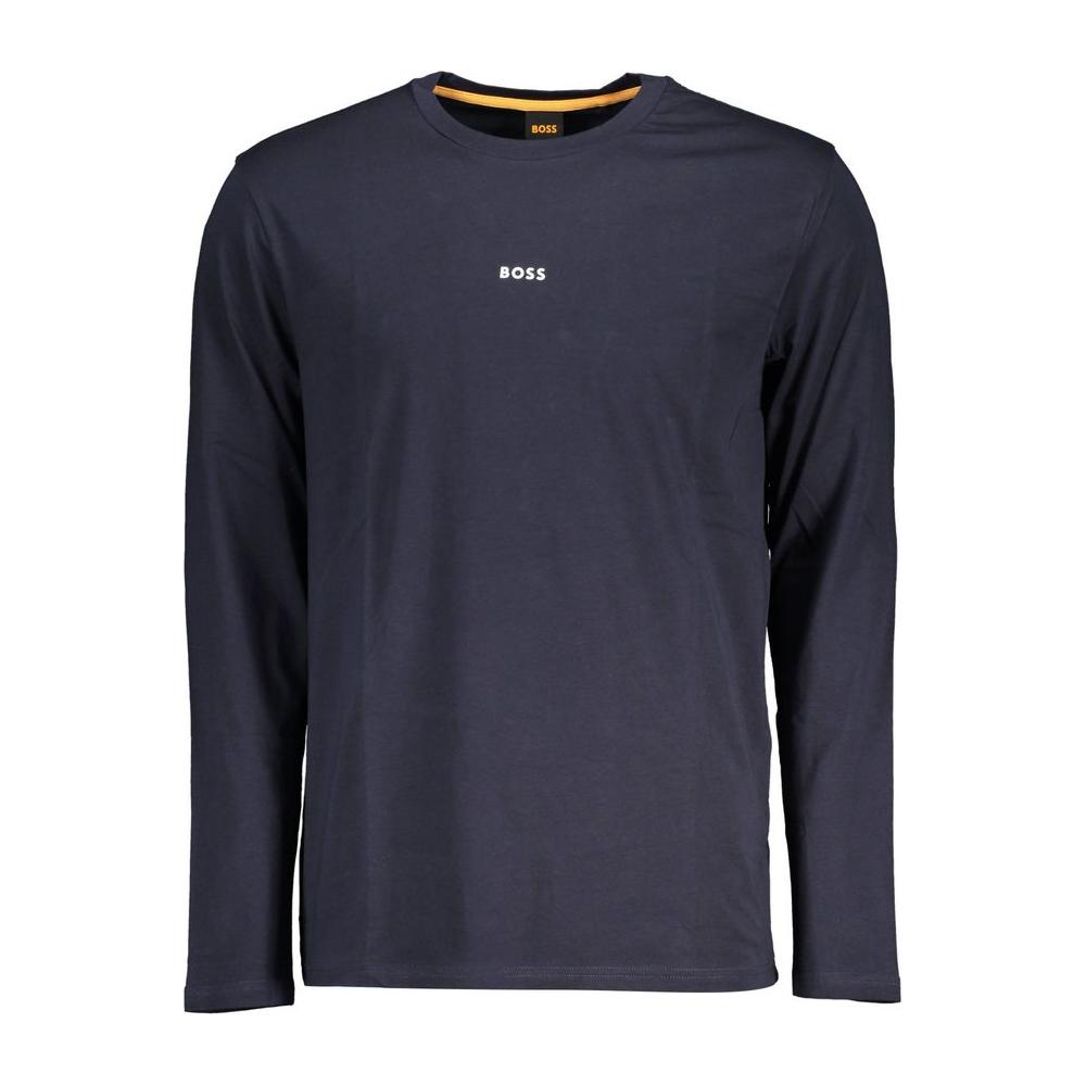 Hugo Boss Blue Cotton Men T-Shirt