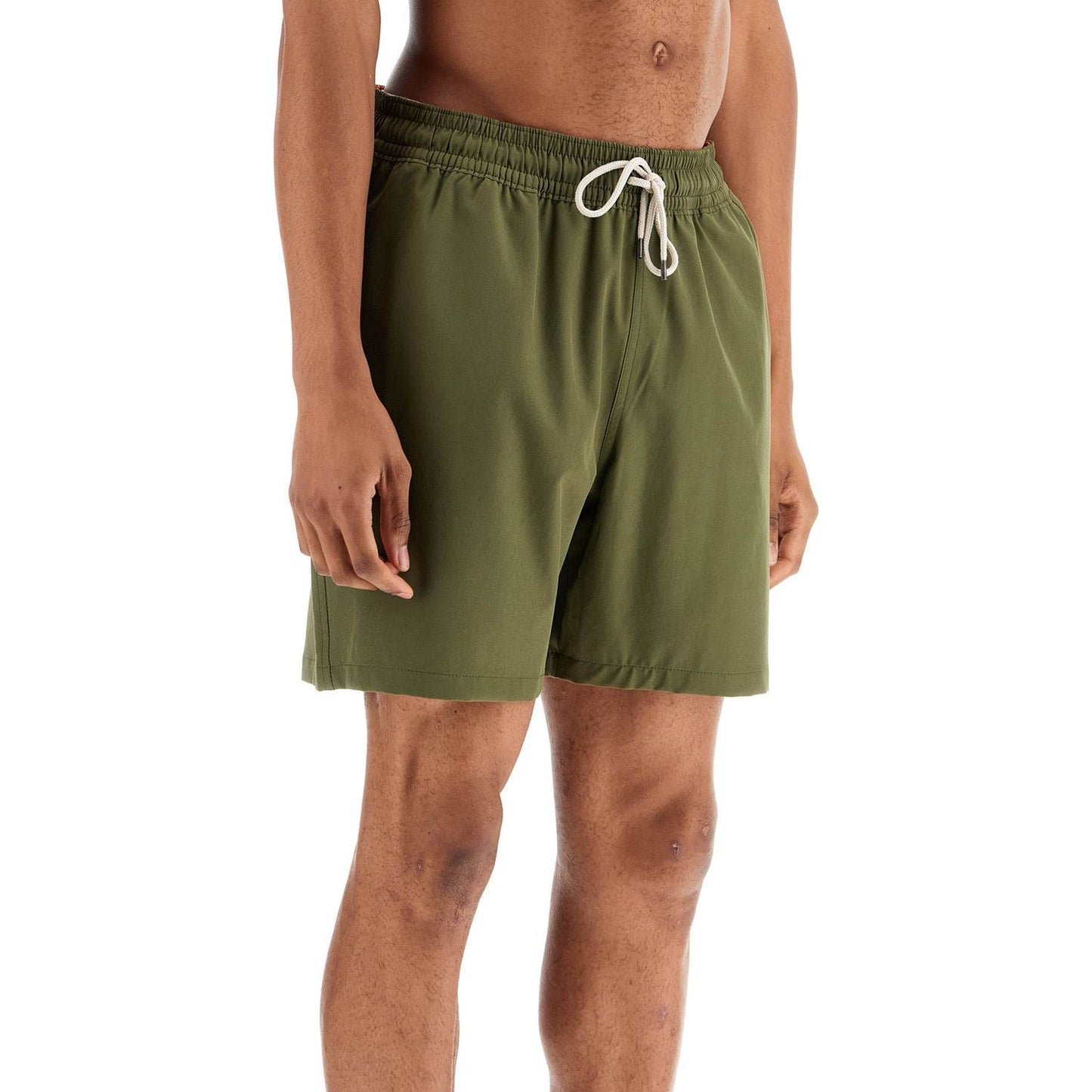 Polo Ralph Lauren olive green swim trunks in recycled polyester with embroidered logo