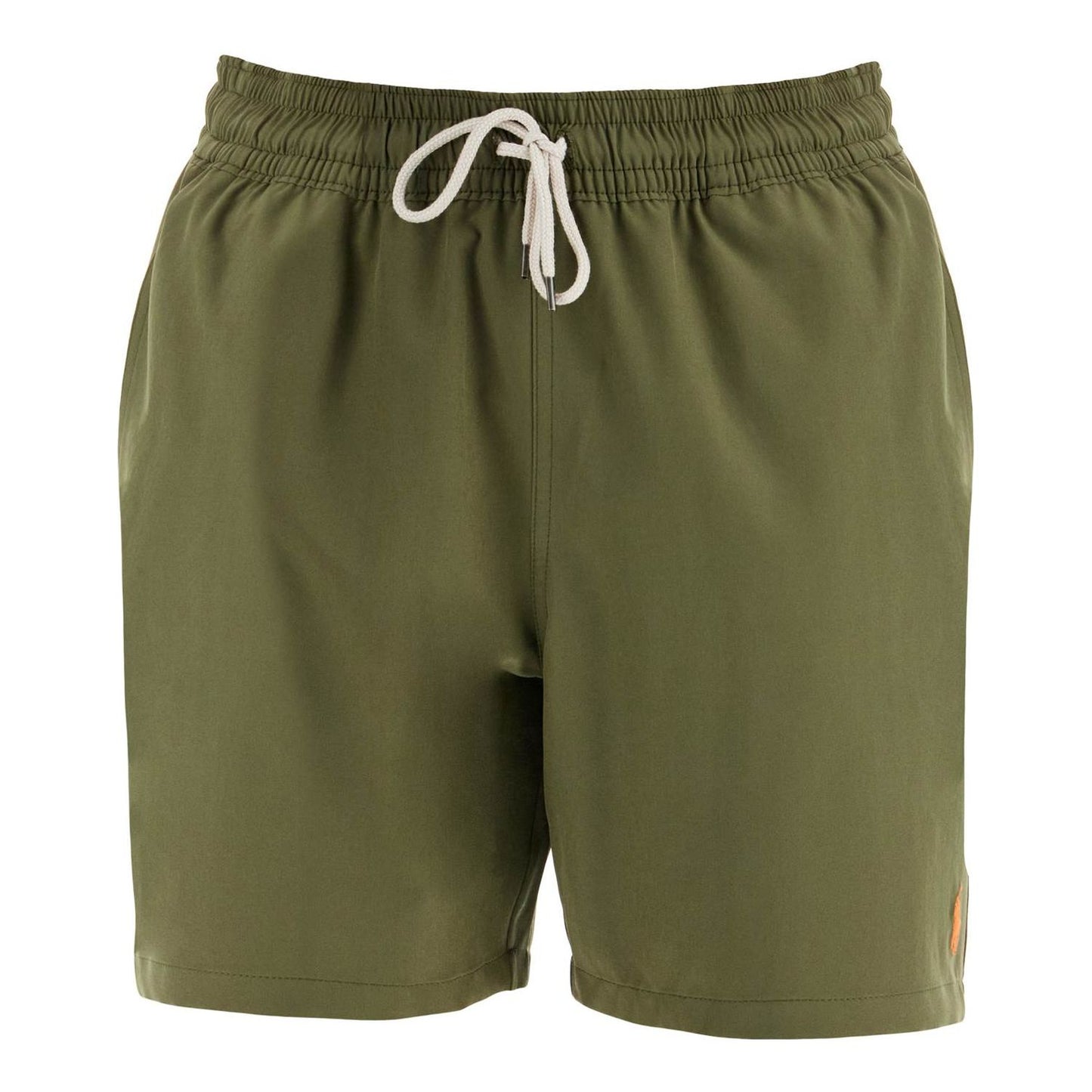 Polo Ralph Lauren olive green swim trunks in recycled polyester with embroidered logo