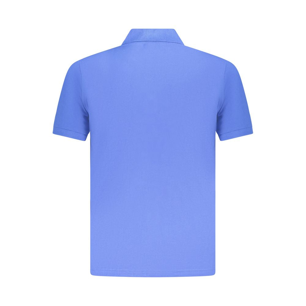 Back view of U.S. Grand Polo Blue Cotton Men Polo Shirt showcasing classic style and comfort