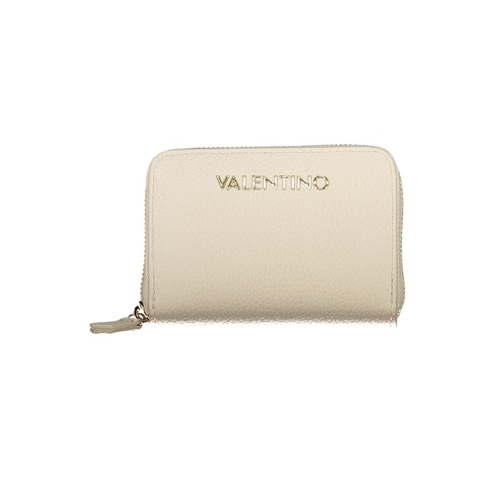 Valentino Bags Brown Polyethylene Women Wallet with Logo and Zipper
