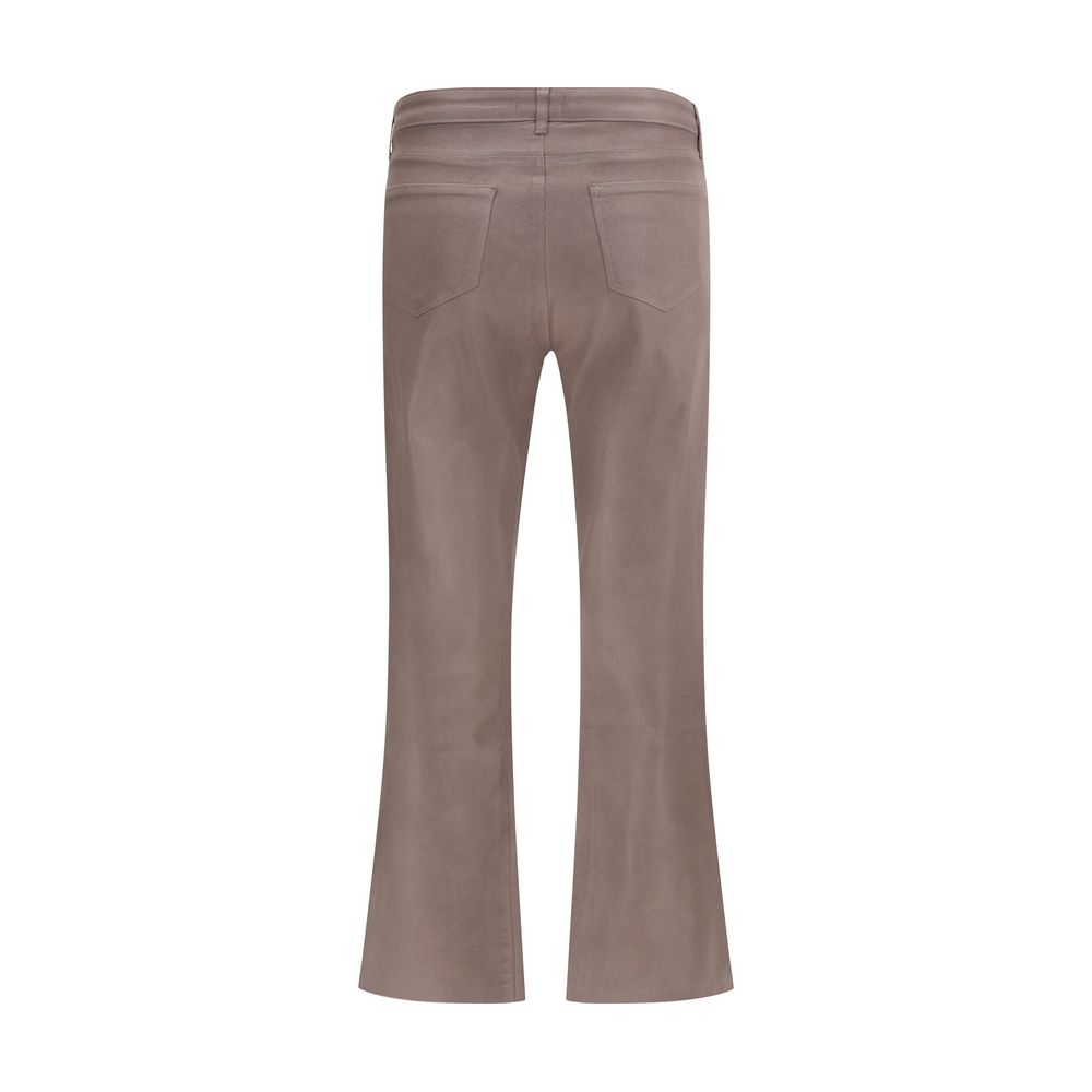 L'Agence Beige Cotton High-Waisted Jean