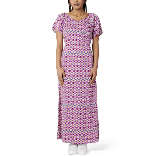 Only Purple Viscose Casual Dress