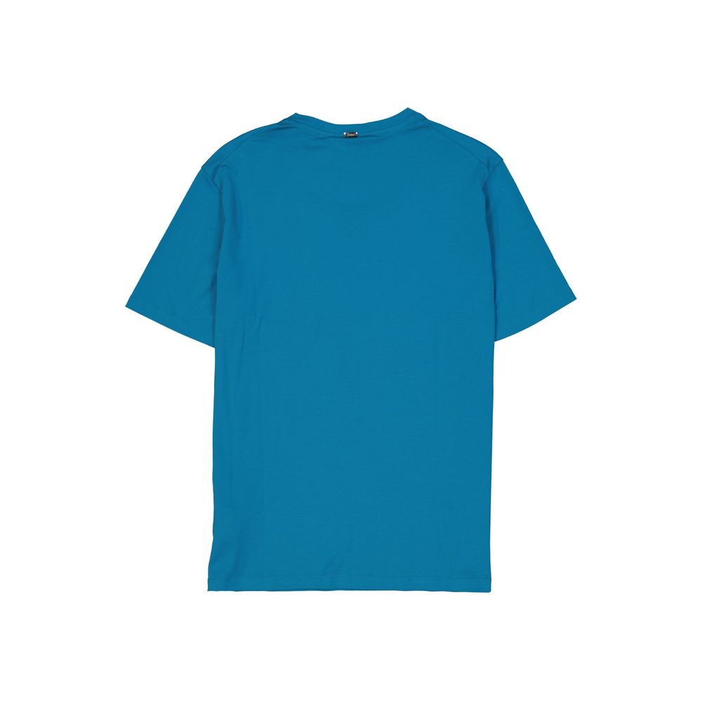 Herno Blue Cotton T-Shirt 1728,75611013280,Blue,Clothing,Herno,IT50 | L,Men,New with tags,T-Shirts - Clothing,T-Shirts - T-Shirts - Clothing