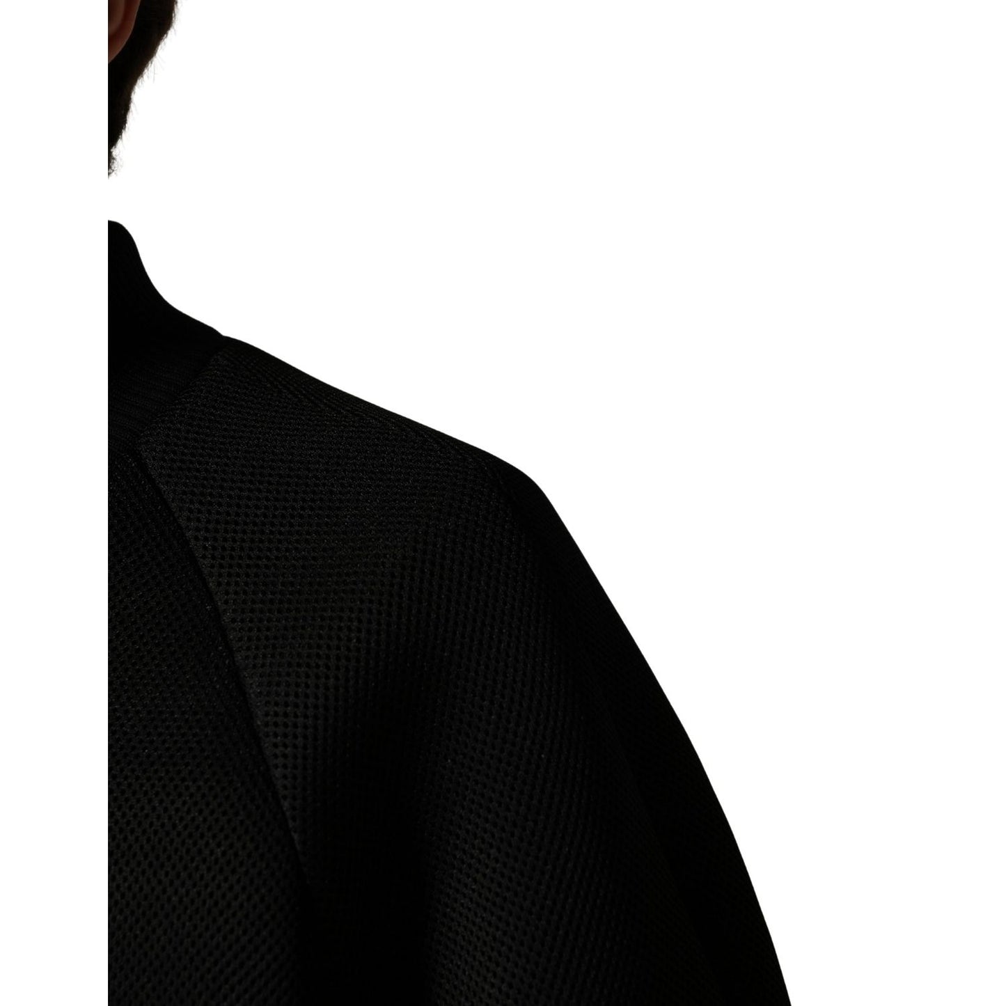Dolce & Gabbana Men Black Nylon Full Zip Bomber Jacket