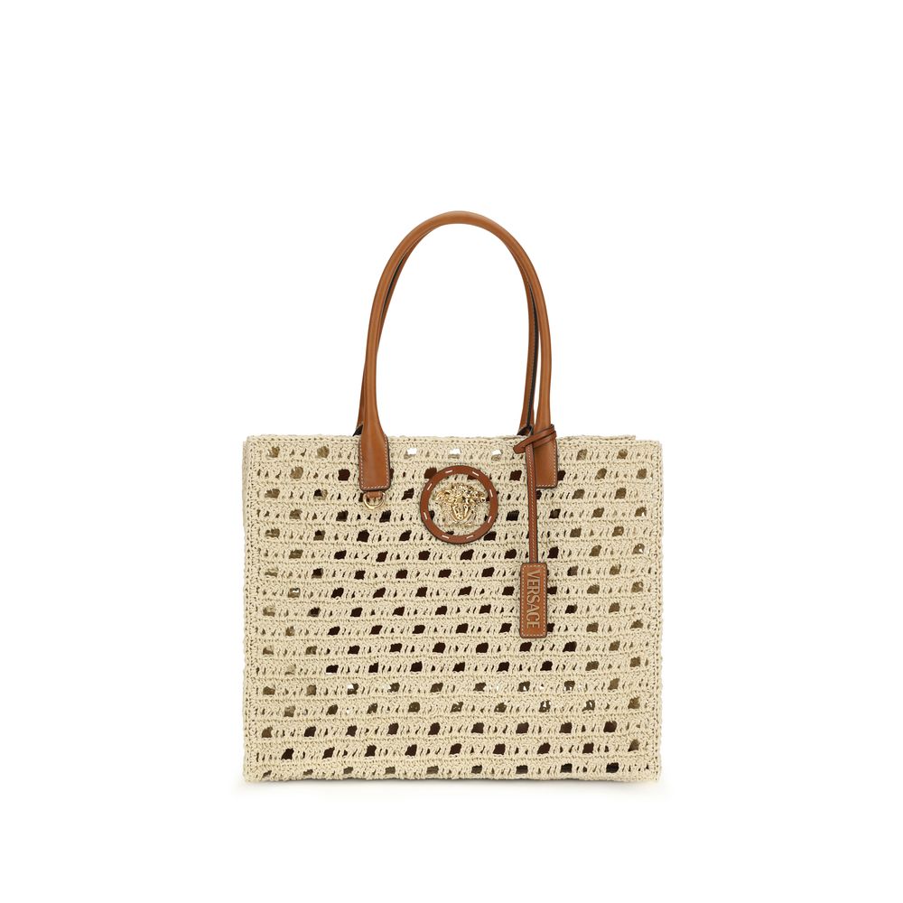 Versace Beige Cotton Shoulder Bag 1728,72470364320,Bags,Beige,New with tags,Shoulder Bags - Bags,Versace,Women
