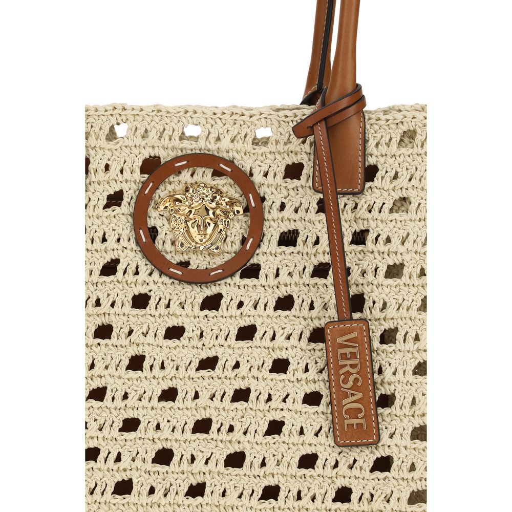 Versace Beige Cotton Shoulder Bag 1728,72470364320,Bags,Beige,New with tags,Shoulder Bags - Bags,Versace,Women
