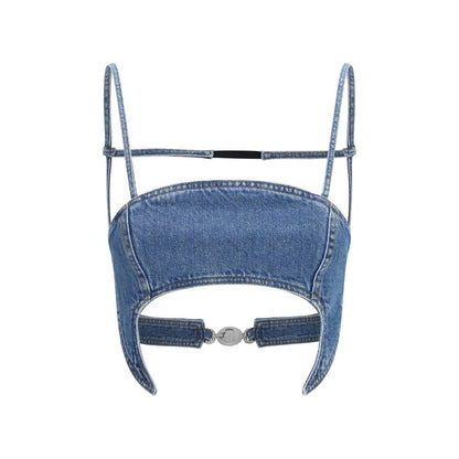 Marine Serre Blue Denim Shirt