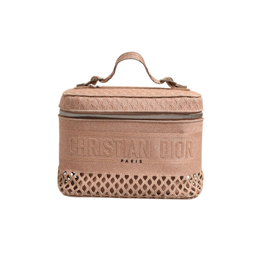 Christian Dior Mesh Embroidered Dior travel Vanity Case