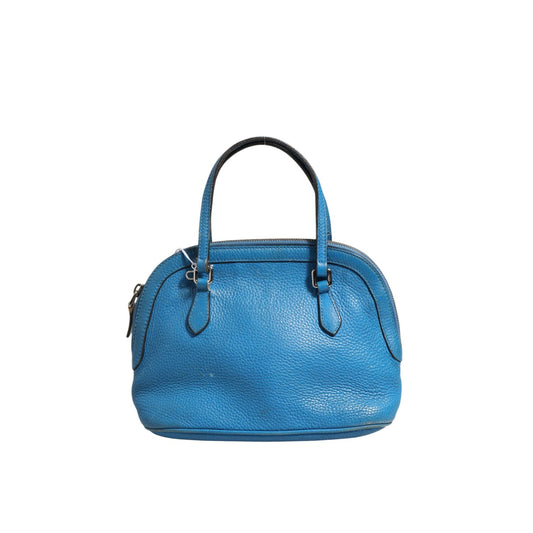 Gucci Blue Leather Dome Handbag