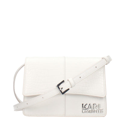 Karl Lagerfeld White Polyethylene Crossbody Bag