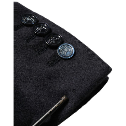 Dolce & Gabbana Blue Cashmere Single Breasted Blazer Jacket