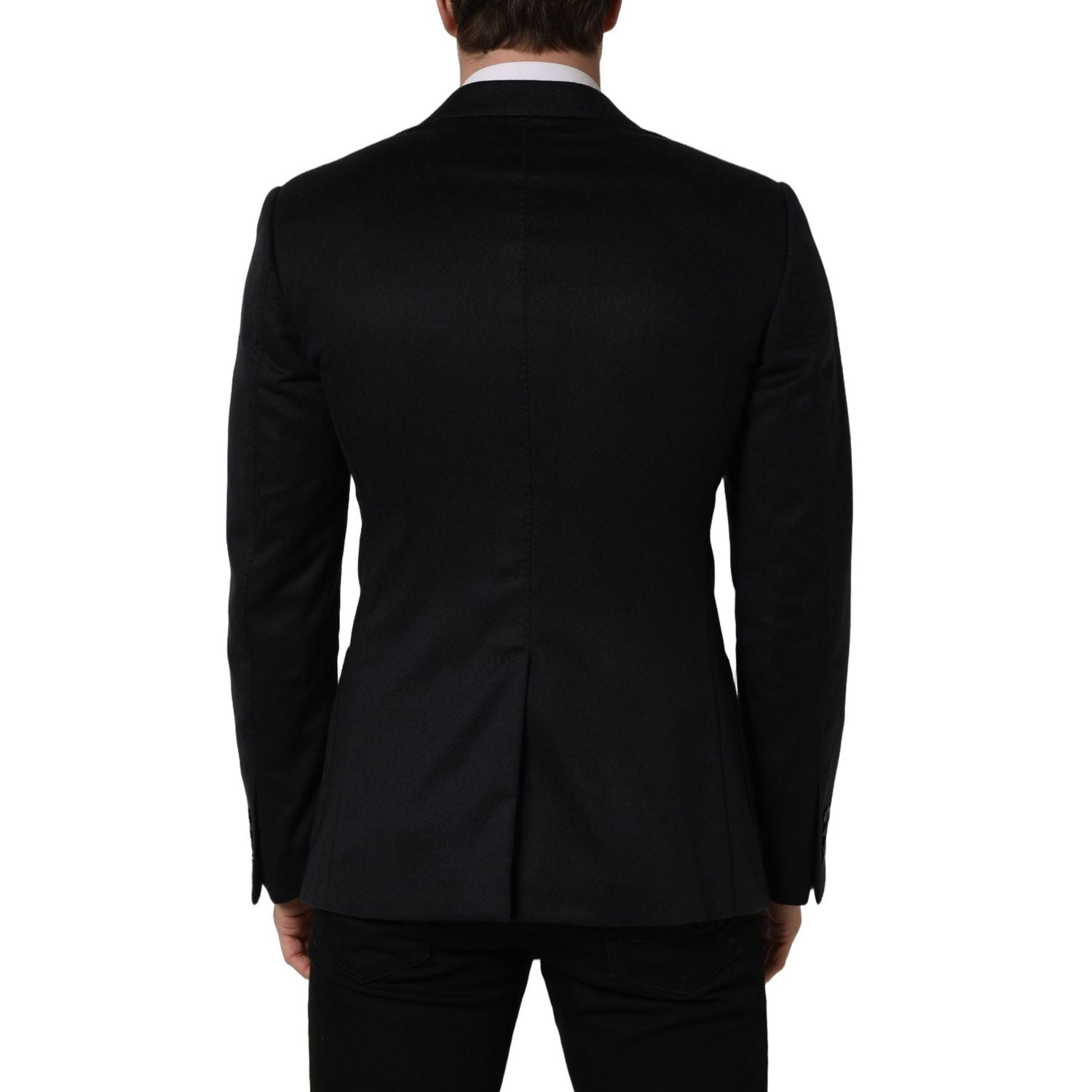 Dolce & Gabbana Blue Cashmere Single Breasted Blazer Jacket