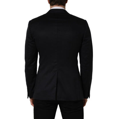 Dolce & Gabbana Blue Cashmere Single Breasted Blazer Jacket