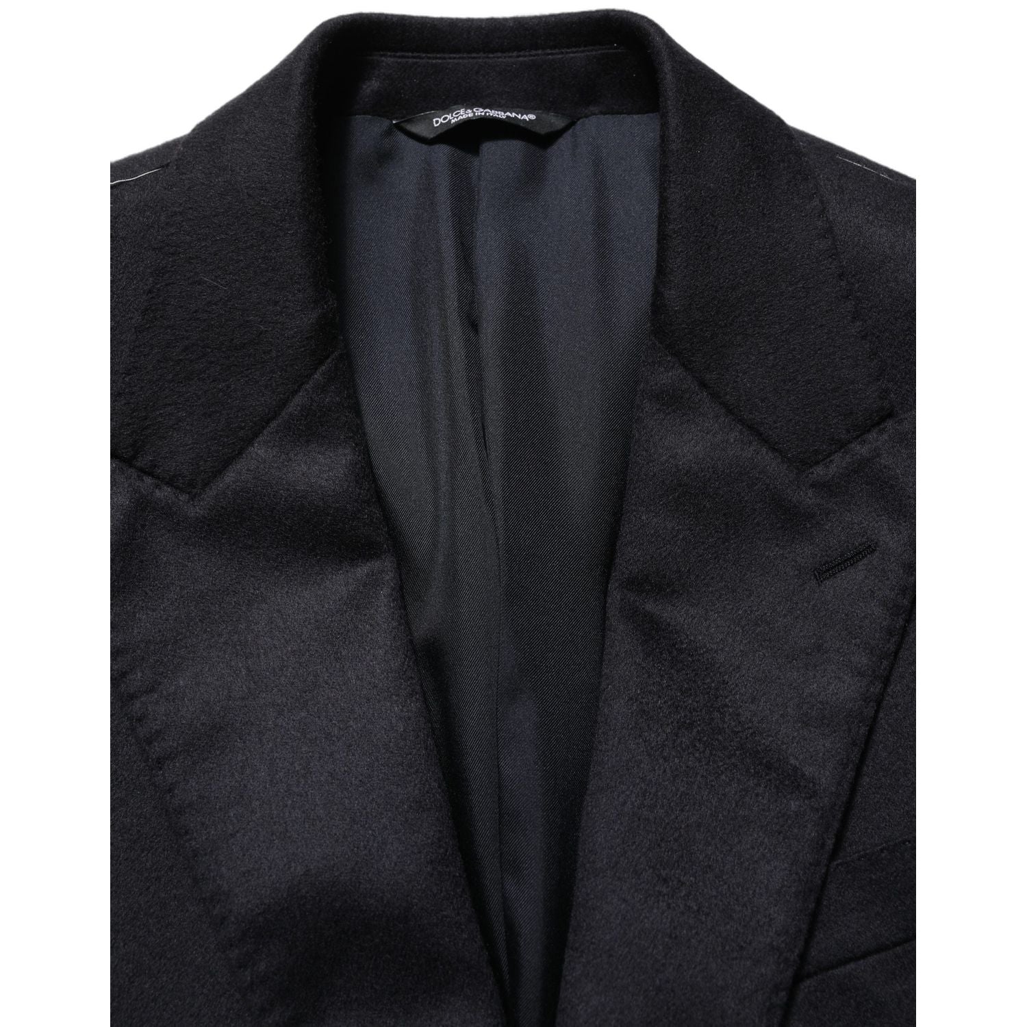 Dolce & Gabbana Blue Cashmere Single Breasted Blazer Jacket