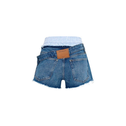 Alexander Wang Blue Cotton Bermuda Shorts