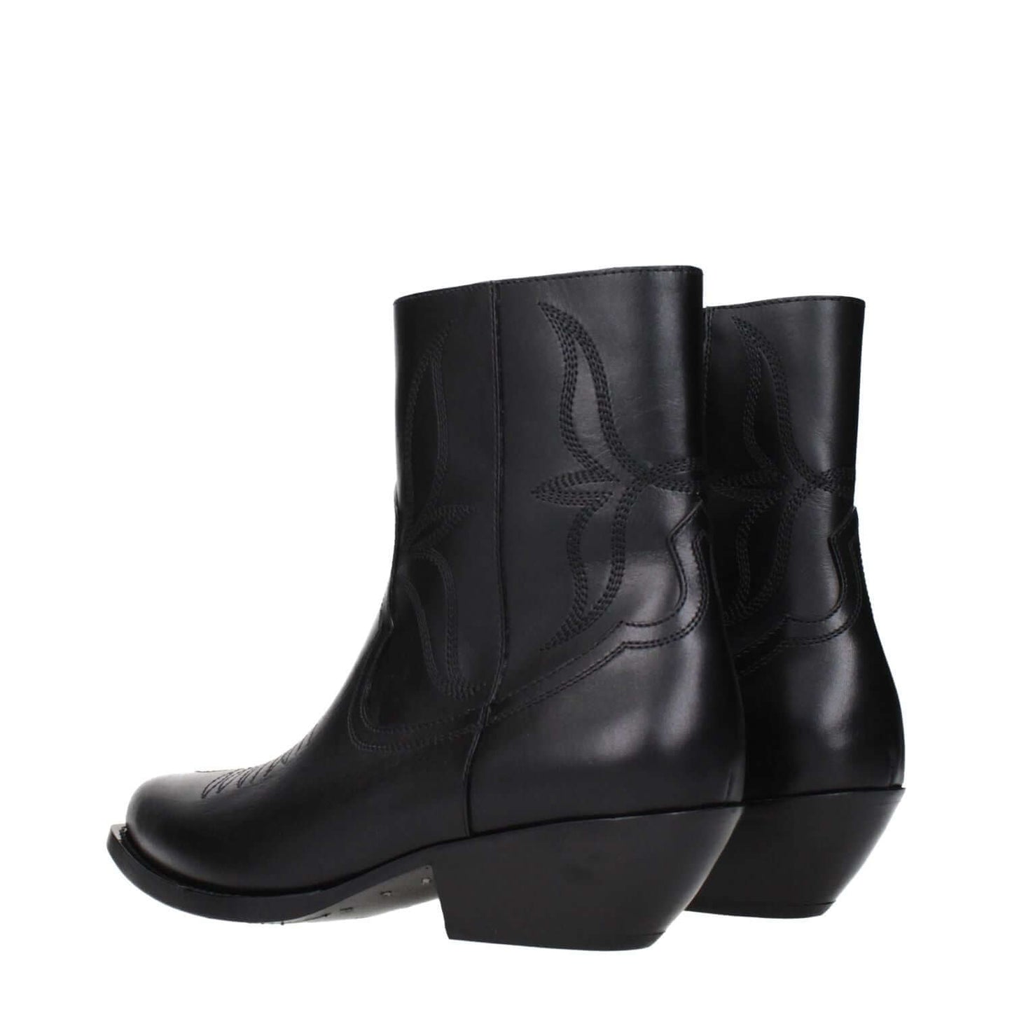 Celine Black Leather Ankle Boots