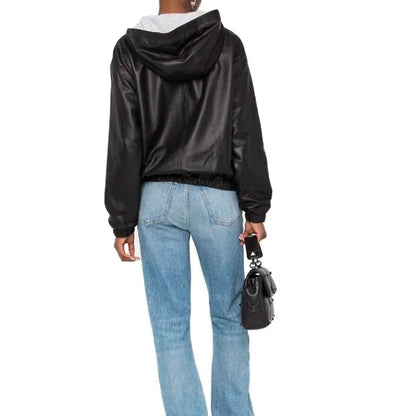 Saint Laurent Black Leather Tank Tops