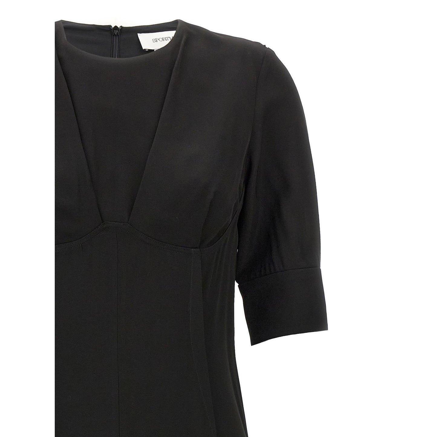 Sportmax Black Viscose Midi Dress