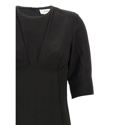 Sportmax Black Viscose Midi Dress