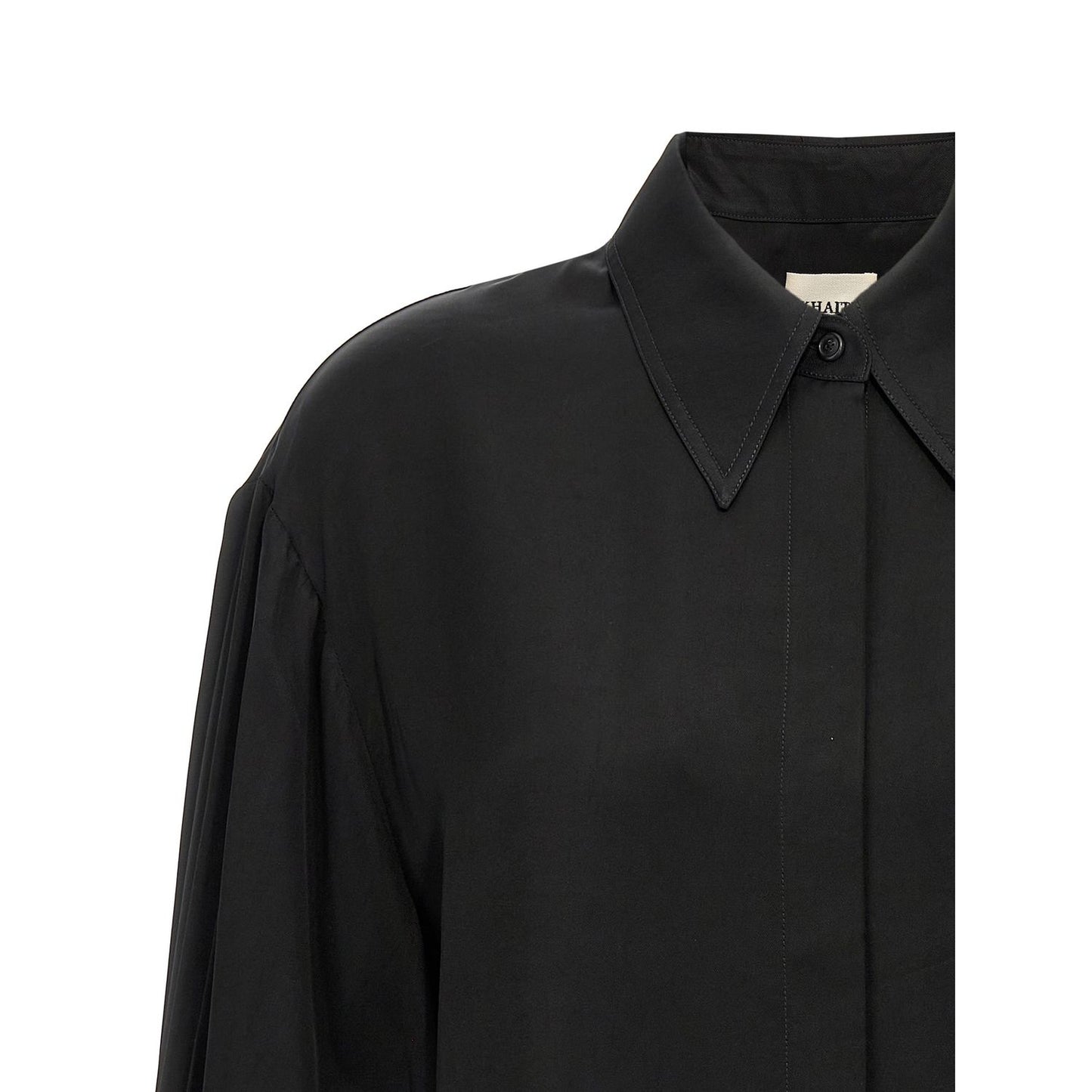 Khaite Black Cupro Blouse