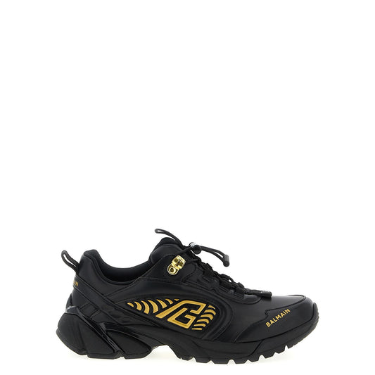 Balmain Black Nylon Athletic Sneakers