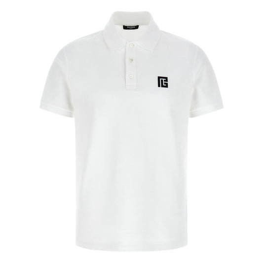Balmain Bicolor Cotton Polo Shirt