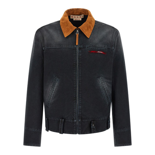 Marni Gray Cotton Denim Jacket