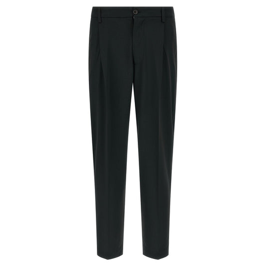 Department 5 Black Polyester Casual Pants
