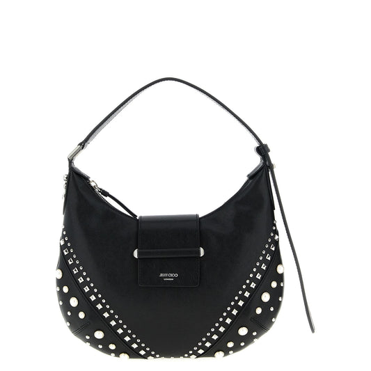 Jimmy Choo White Lamb Leather Shoulder Bag