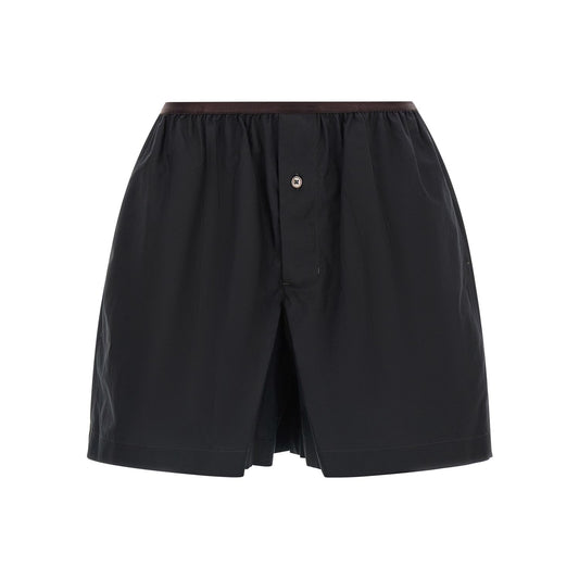 Lemaire Gray Cotton Bermuda Shorts