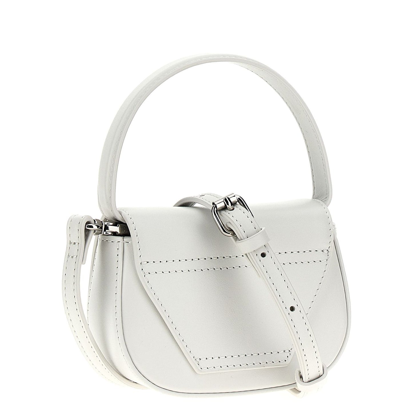 Diesel White Cowhide Handbag