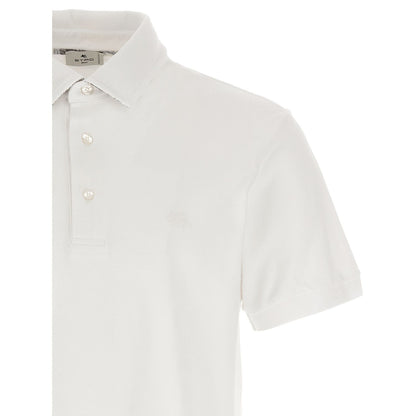 Etro White Cotton Polo Shirt