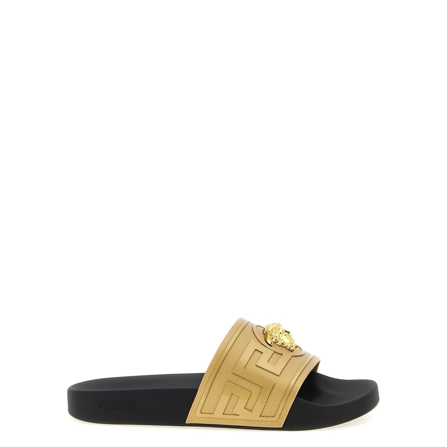 Versace Gold Glass Slides