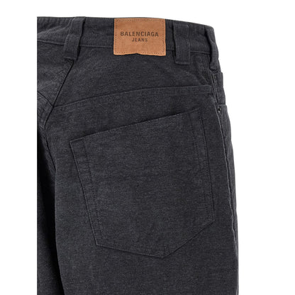 Balenciaga Gray Cotton Casual Pants