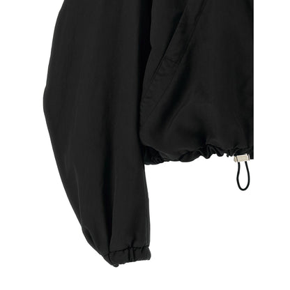 The Attico Black Polyester Bomber