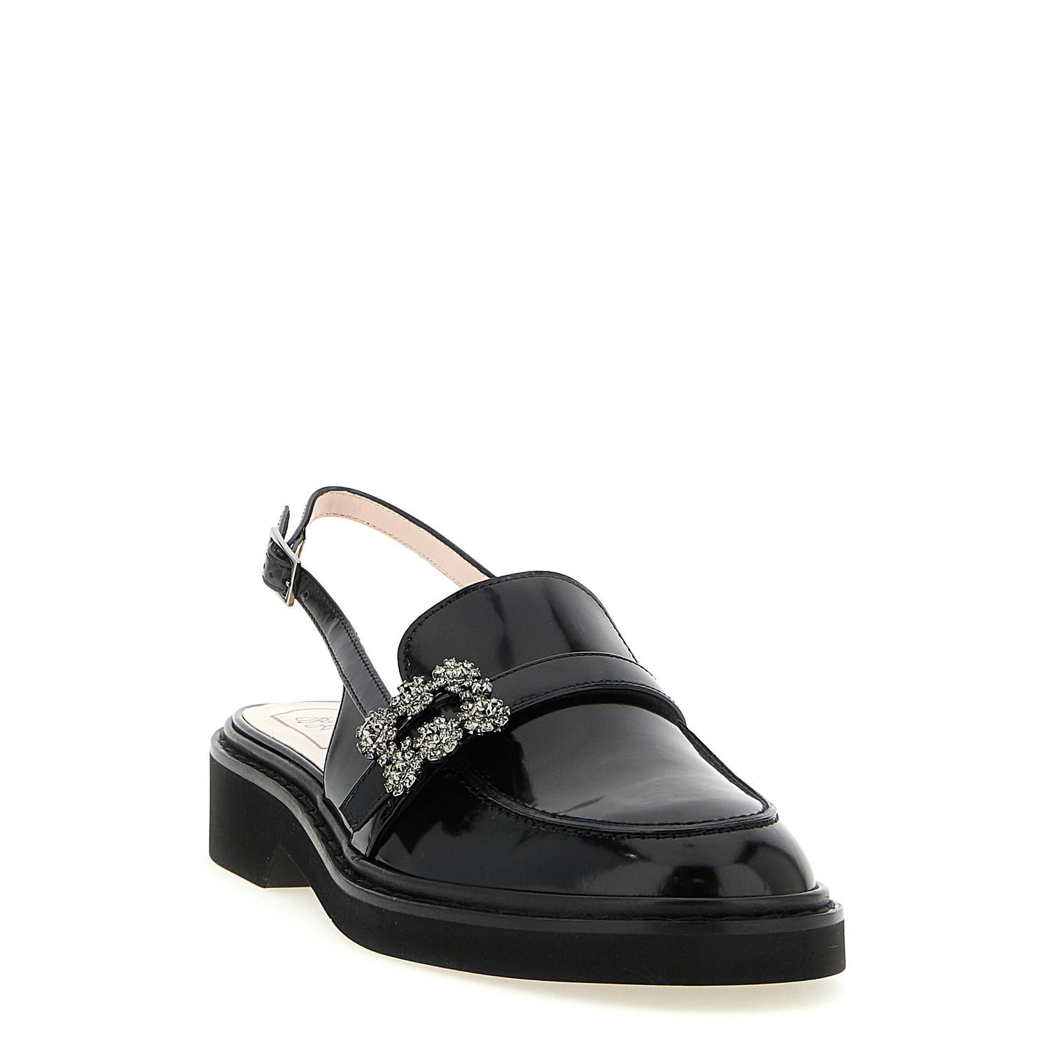 Roger Vivier Black Calfskin Moccassin